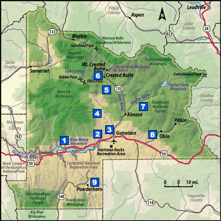 Gunnison Area Map